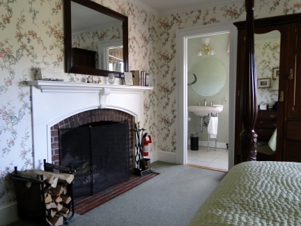 Room with fireplace 