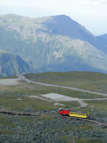 Cog railroad and mountains
