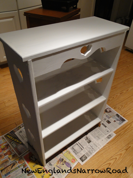 bookshelf bookcase painted white