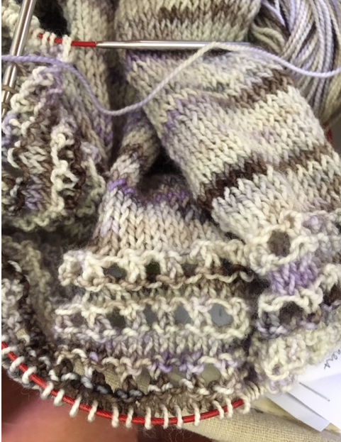 spindrift shawl edge with holes