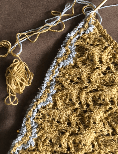 mystery shawl knit-along clue three