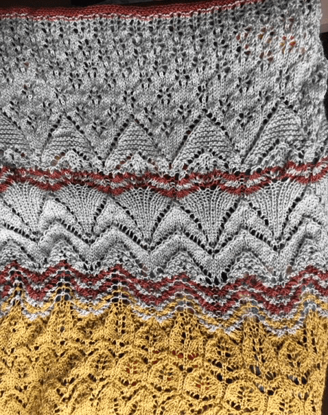 finished knitting the shawl