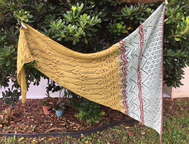 finished shawl mystery knit along