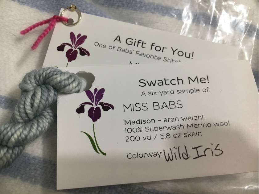Yarn delivery Miss Babs shawl knitting Bay's Edge