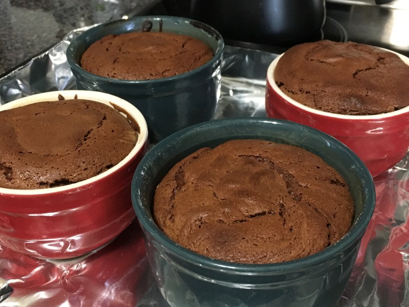 Chocolate molten lava cakes