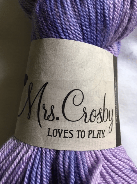 Mrs. Crosby purple yarn