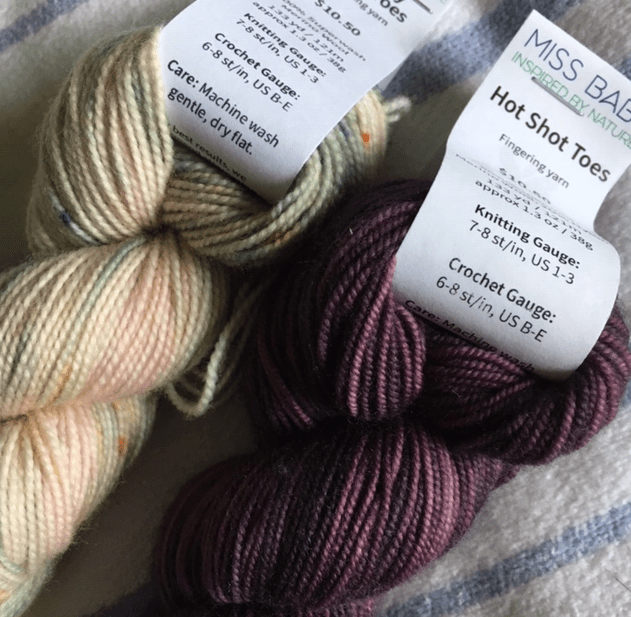 Hot Shot Toes mini skeins of yarn