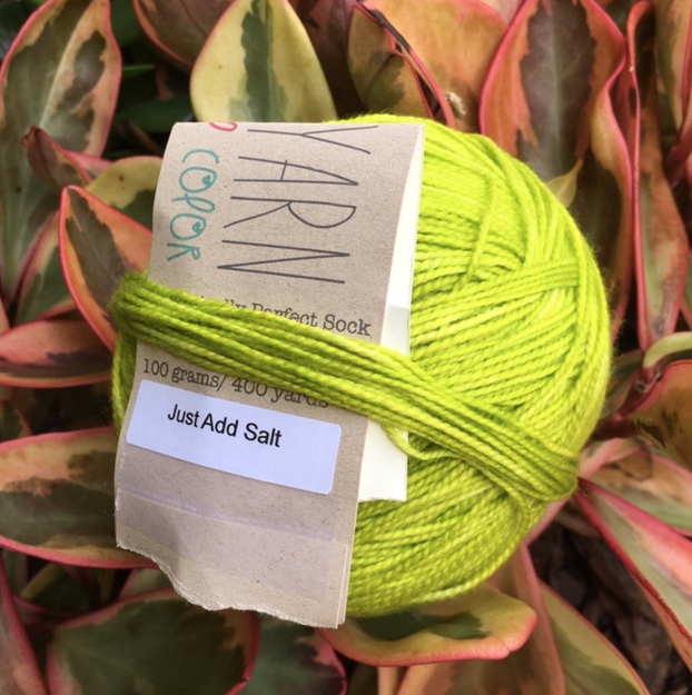 lime green ball of yarn