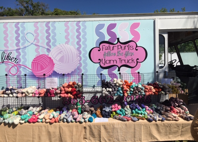 Four Purls yarn truck travels the state of Florida to share yarn with those who don't have yarn stores close by.