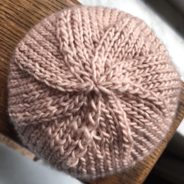 Top of baby hat spiral with decreases