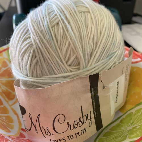 Mrs. Crosby single-ply Satchel yarn in color way Dogwood