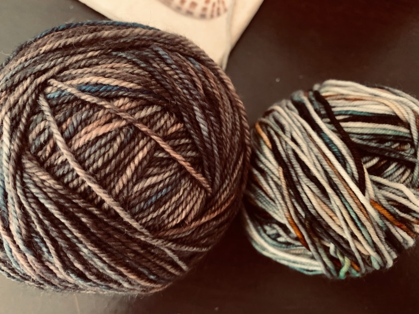 two skeins of yarn