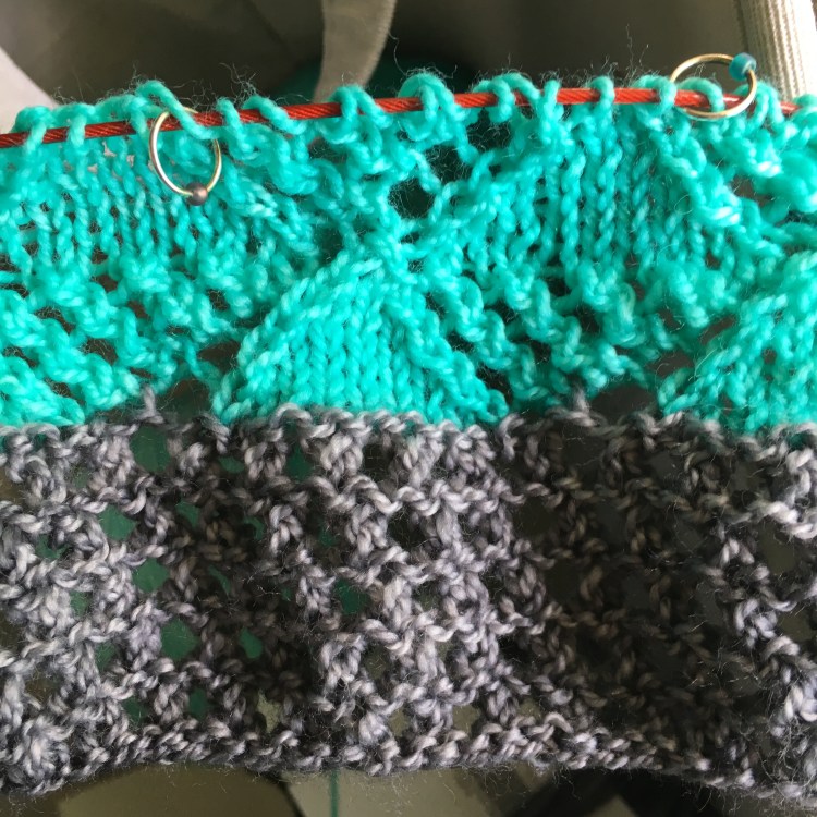 Beginning the Quince shawl pattern