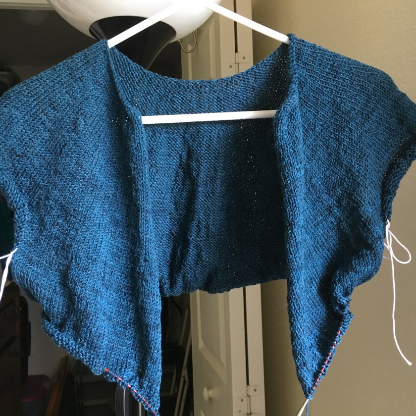Fine Sand sweater knitting project