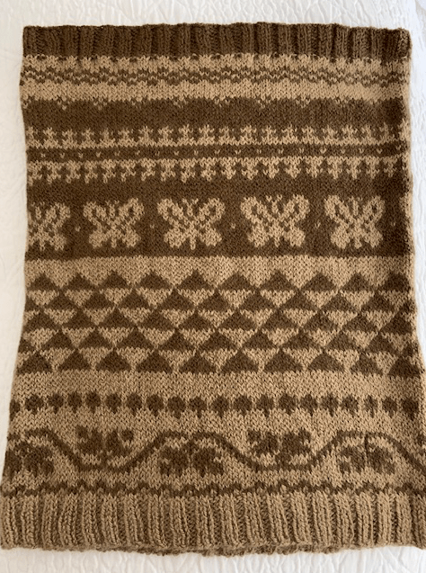 stranded colorwork cowl