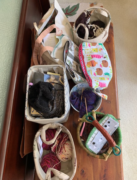 My knitting projects bags