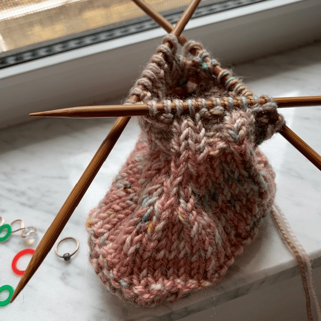 baby bootie ribbing