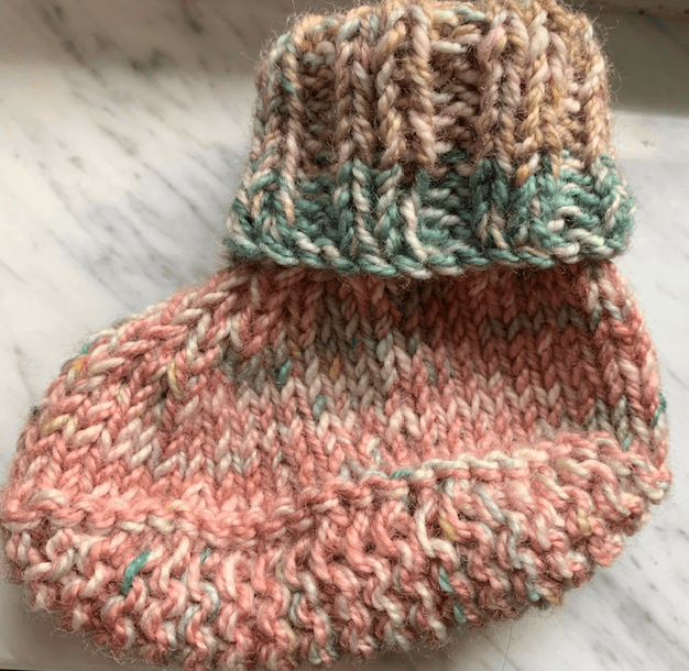 Finished baby bootie