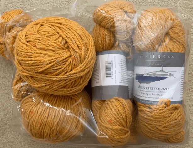 Arranmore tweed in Finnegan yellow