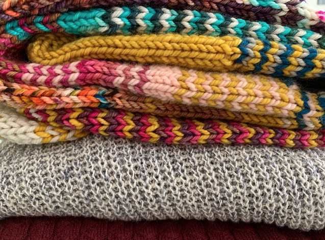 knitting a cardigan