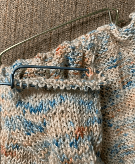 Knitting stitches on hold