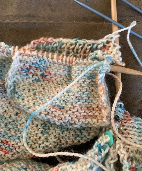 Adding the pocket to the Playdate cardigan