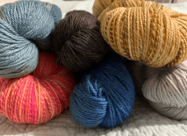 Hanks of yarn