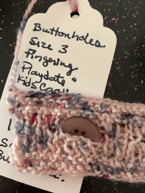 Buttonhole knitting practice