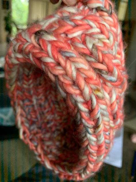 Bulky hand knit headband