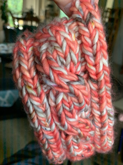 Bulky knit cable headband