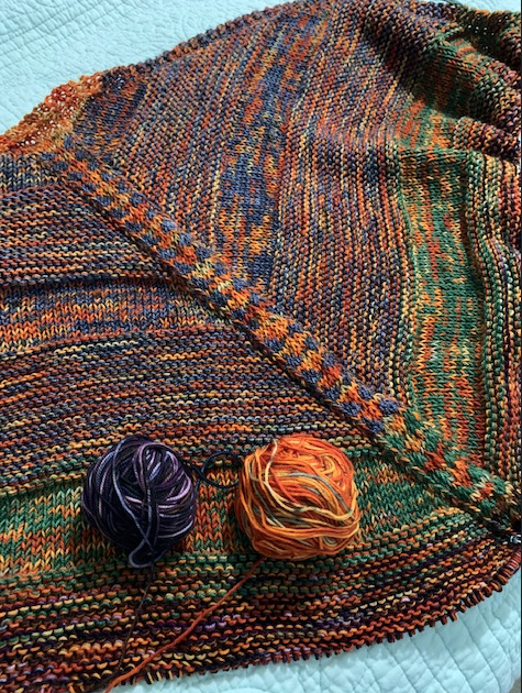 Moon sisters shawl knitting