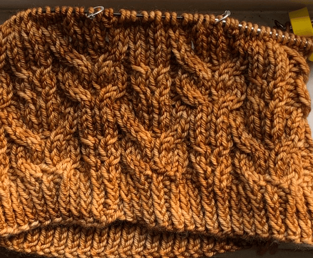 Knitting the Namu cowl