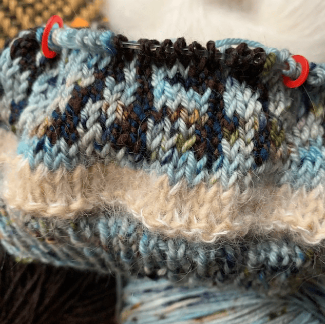 Moose hat beginning knitting hat