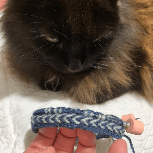 Latvian braid knitting