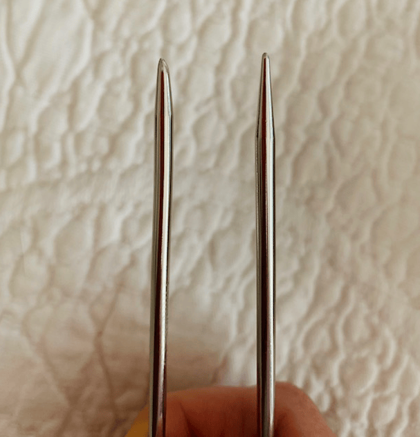 Flexi flip needle tips are blunt or pointed