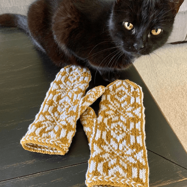 knitting mittens