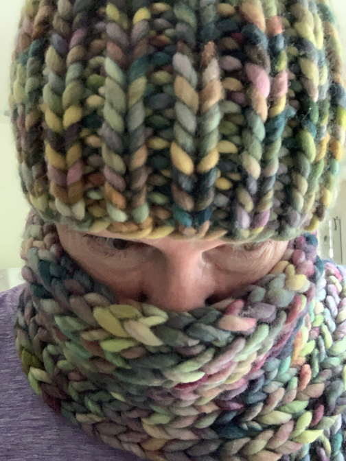 Bulky Rasta yarn hat and scarf