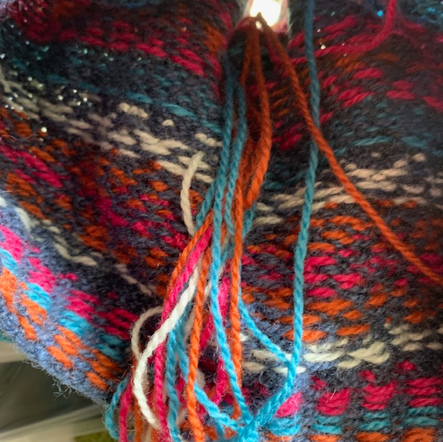 There will be lots of yarn bits to weave in.