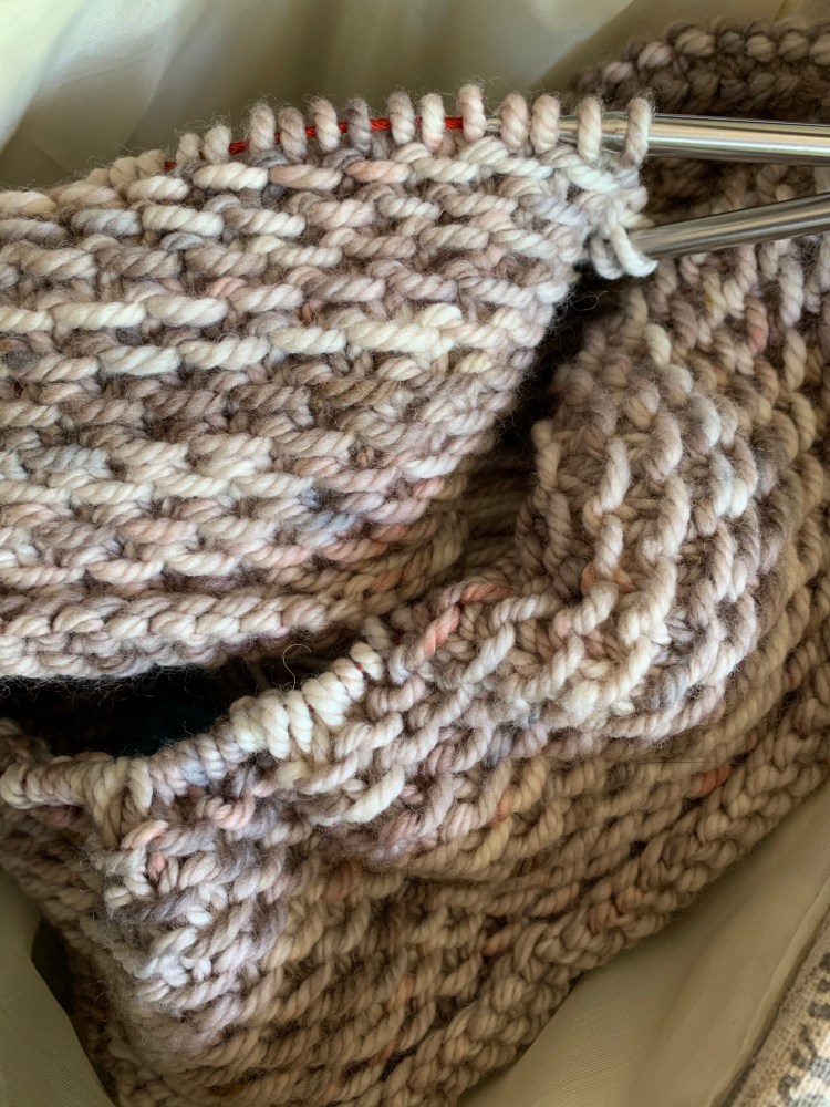 Honey cowl in bulky yarn