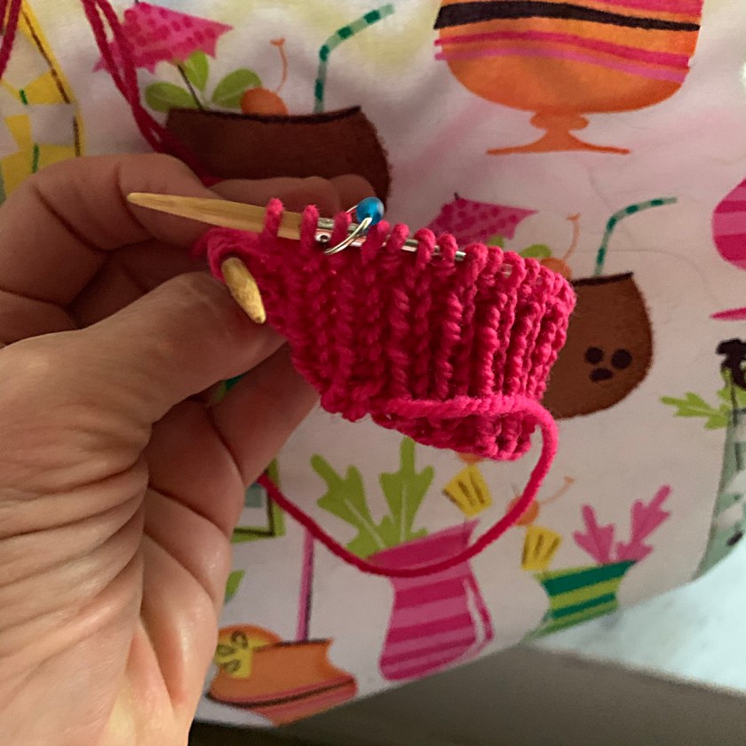 Mitten cuff in Brooklyn Tweed Arbor Azalea