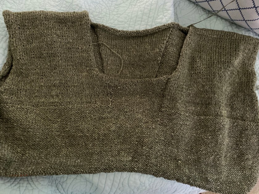 Knitting a top