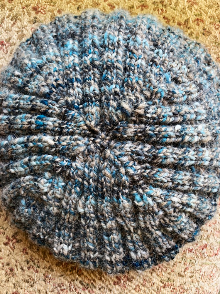 Decreasing a 2x2 rib hat, knitting