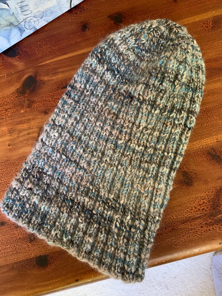 Knitting a ribbed beanie