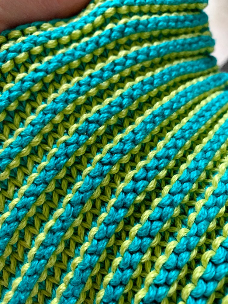 Ribs made by knitting back and forth