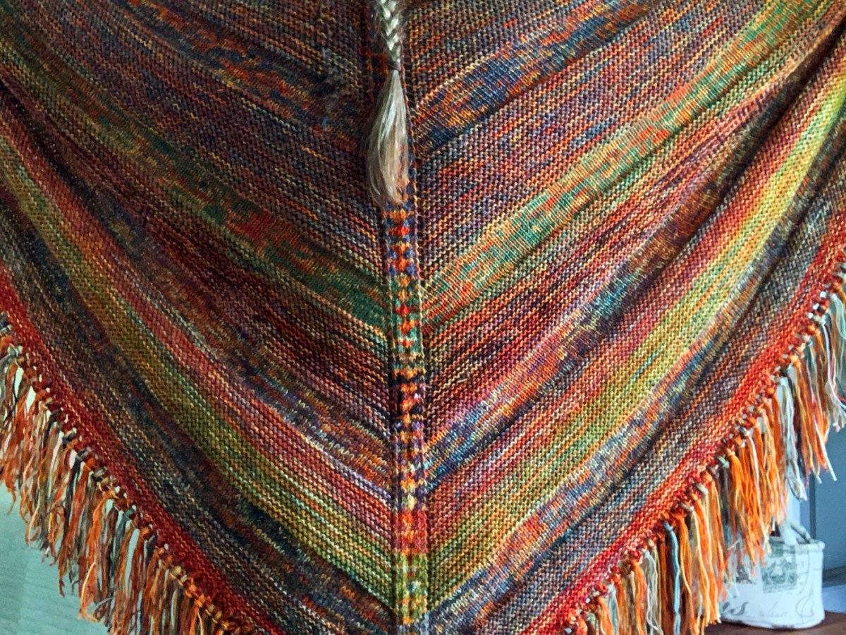 Knitting The Moon Sisters Shawl Pattern in&nbsp;Orange