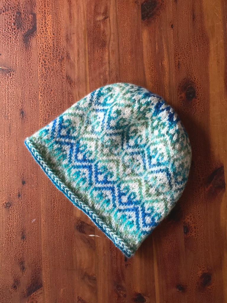 Turkish patterned cap stranded knitting