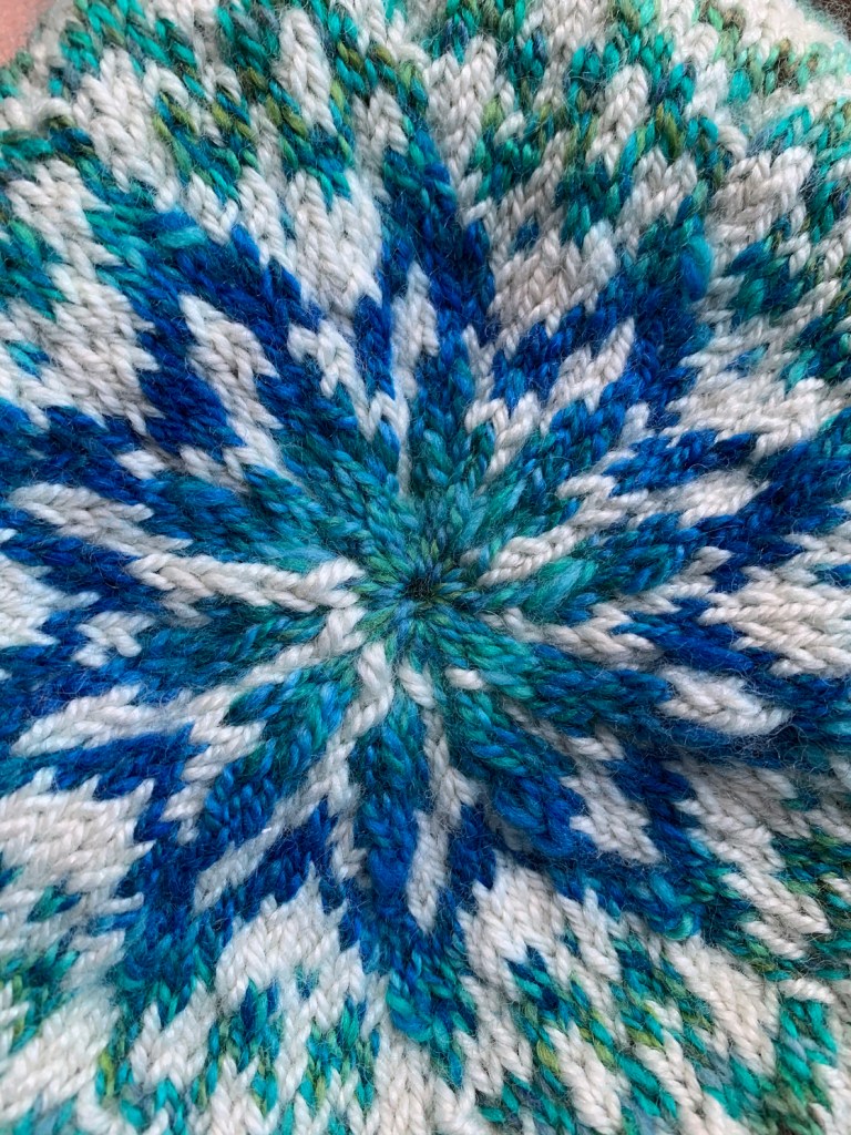 Turkish patterned cap stranded knitting