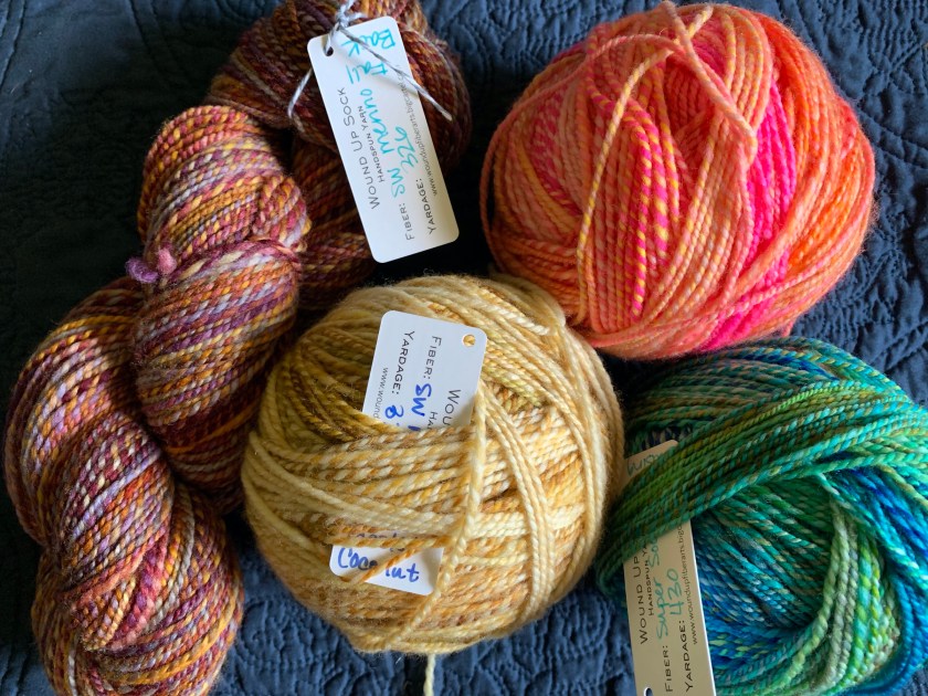 Wound Up Fiber Arts sock yarn hand-spun