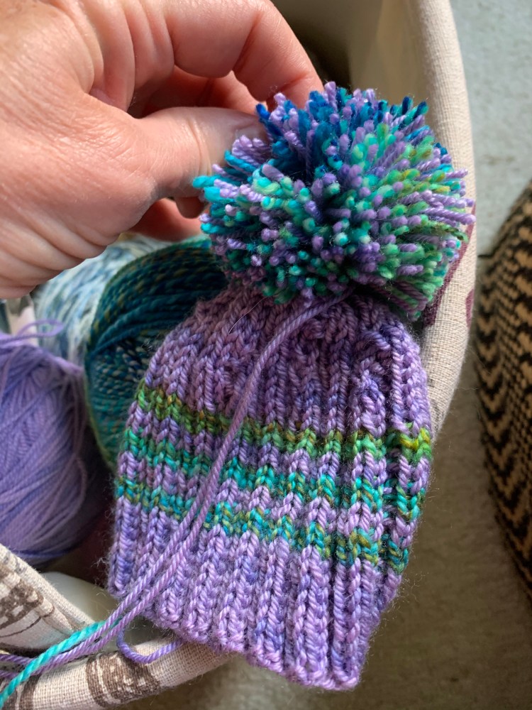 baby hat with pompom