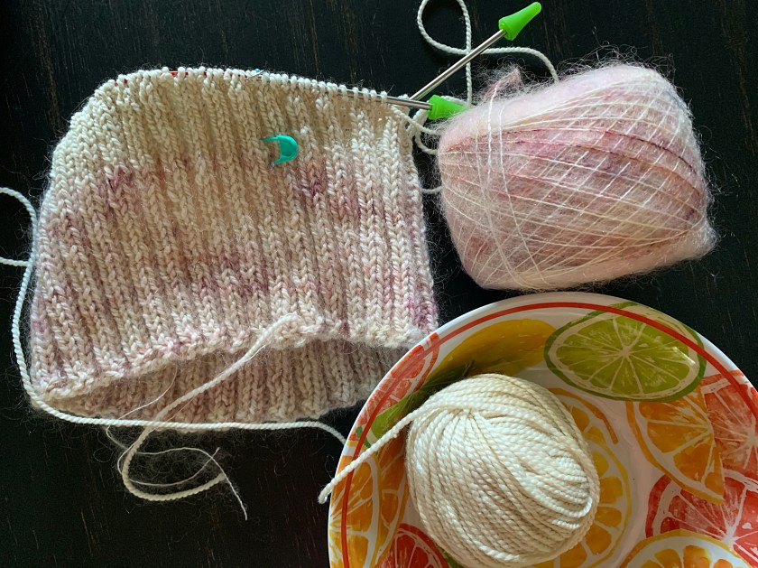Mohair held with Acadia DK for the brim